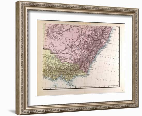 Map of New South Wales, 1872-null-Framed Giclee Print