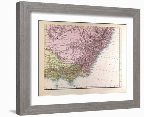 Map of New South Wales, 1872-null-Framed Giclee Print