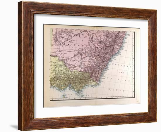 Map of New South Wales, 1872-null-Framed Giclee Print