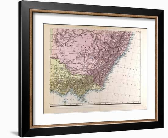 Map of New South Wales, 1872-null-Framed Giclee Print