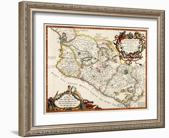 Map of New Spain (Mexico), 16th Century-Science Source-Framed Giclee Print