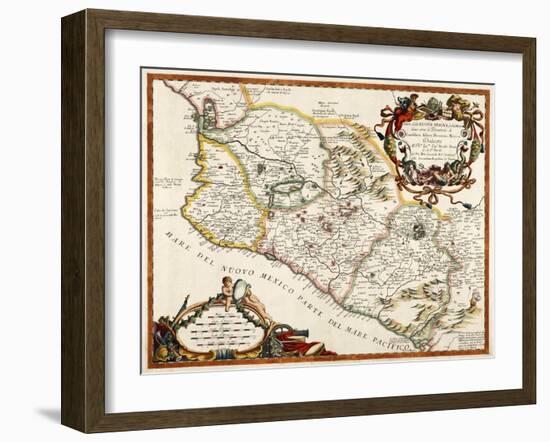 Map of New Spain (Mexico), 16th Century-Science Source-Framed Giclee Print