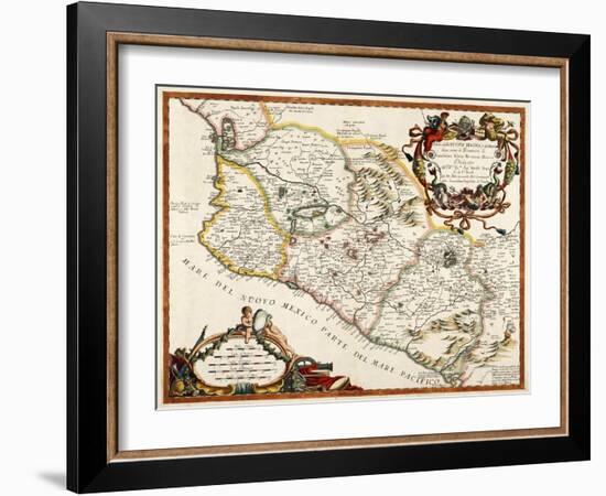 Map of New Spain (Mexico), 16th Century-Science Source-Framed Giclee Print