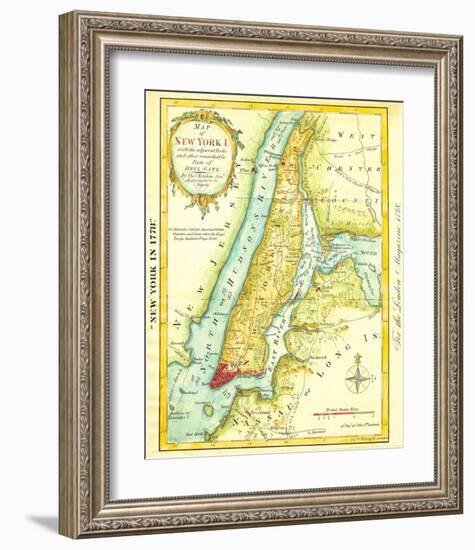 Map of New York City 1869-Kitchen - Shannon-Framed Art Print