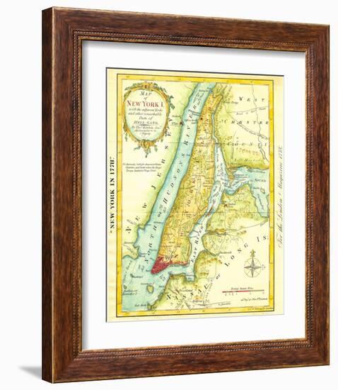 Map of New York City 1869-Kitchen - Shannon-Framed Art Print