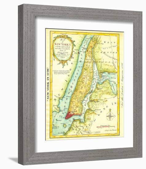 Map of New York City 1869-Kitchen - Shannon-Framed Art Print