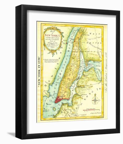 Map of New York City 1869-Kitchen - Shannon-Framed Art Print