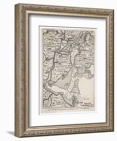 Map of New York from the Middle of the Eighteenth Century-null-Framed Photographic Print