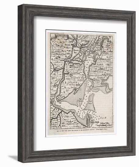 Map of New York from the Middle of the Eighteenth Century-null-Framed Photographic Print