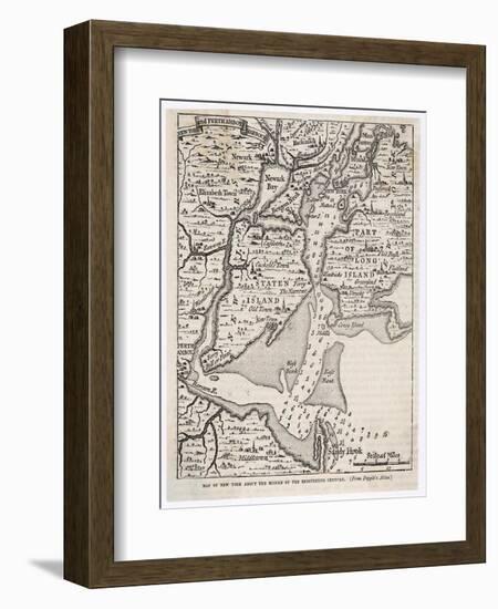 Map of New York from the Middle of the Eighteenth Century-null-Framed Photographic Print