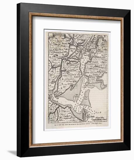 Map of New York from the Middle of the Eighteenth Century-null-Framed Photographic Print