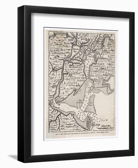 Map of New York from the Middle of the Eighteenth Century-null-Framed Photographic Print