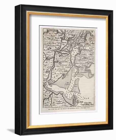 Map of New York from the Middle of the Eighteenth Century-null-Framed Photographic Print