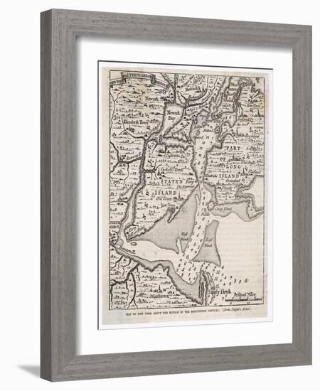 Map of New York from the Middle of the Eighteenth Century-null-Framed Photographic Print