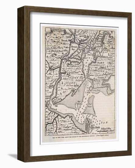 Map of New York from the Middle of the Eighteenth Century-null-Framed Photographic Print