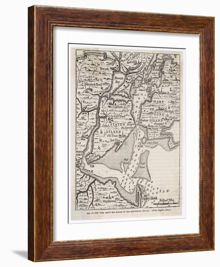 Map of New York from the Middle of the Eighteenth Century-null-Framed Photographic Print