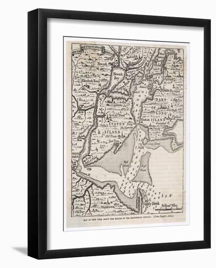 Map of New York from the Middle of the Eighteenth Century-null-Framed Photographic Print