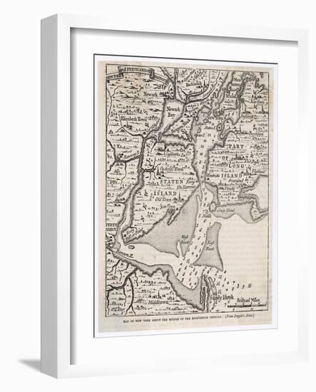 Map of New York from the Middle of the Eighteenth Century-null-Framed Photographic Print