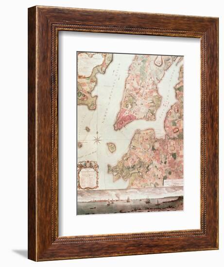 Map of New York in 1766-67-null-Framed Giclee Print