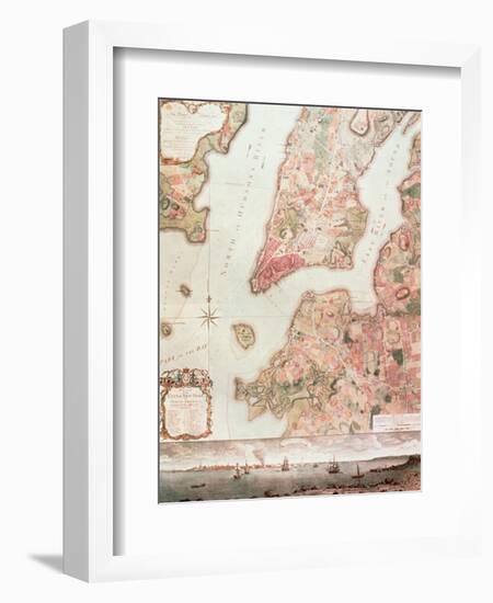 Map of New York in 1766-67-null-Framed Giclee Print