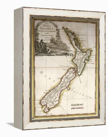 Map of New Zealand-null-Framed Premier Image Canvas