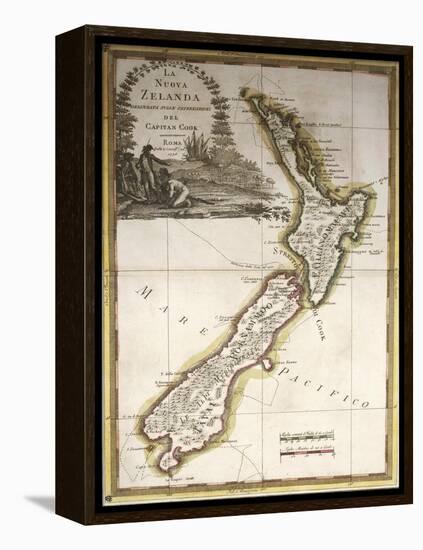 Map of New Zealand-null-Framed Premier Image Canvas