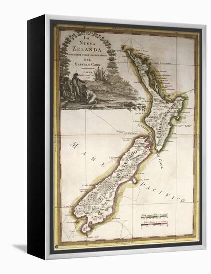 Map of New Zealand-null-Framed Premier Image Canvas