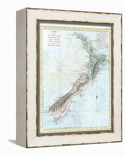 Map of New Zealand-null-Framed Premier Image Canvas