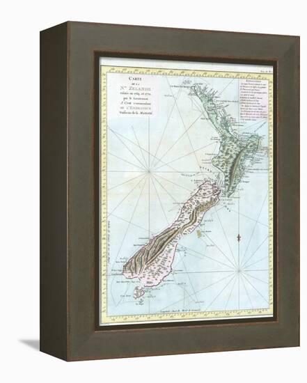 Map of New Zealand-null-Framed Premier Image Canvas