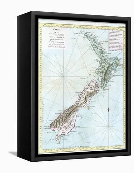 Map of New Zealand-null-Framed Premier Image Canvas