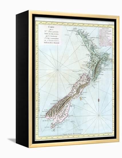 Map of New Zealand-null-Framed Premier Image Canvas