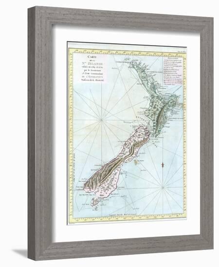 Map of New Zealand-null-Framed Giclee Print