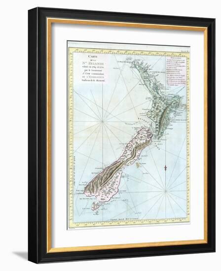 Map of New Zealand-null-Framed Giclee Print