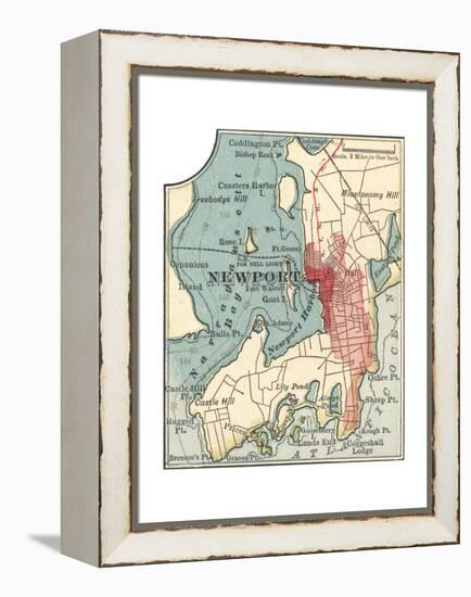 Map of Newport (C. 1900), Maps-Encyclopaedia Britannica-Framed Premier Image Canvas