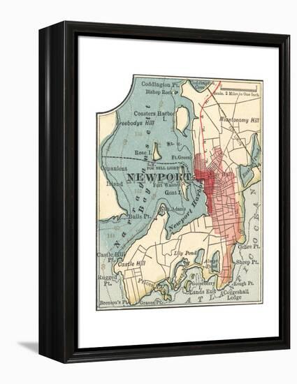 Map of Newport (C. 1900), Maps-Encyclopaedia Britannica-Framed Premier Image Canvas