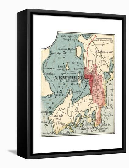 Map of Newport (C. 1900), Maps-Encyclopaedia Britannica-Framed Premier Image Canvas