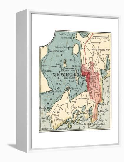 Map of Newport (C. 1900), Maps-Encyclopaedia Britannica-Framed Premier Image Canvas