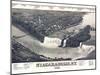 Map Of Niagara Falls With Legend 1882-Vintage Lavoie-Mounted Giclee Print