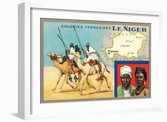 Map of Niger-null-Framed Premium Giclee Print