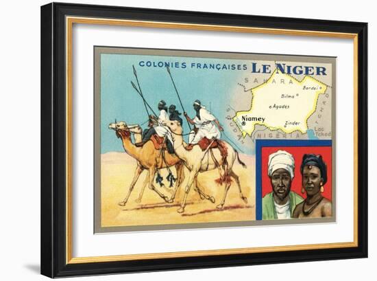 Map of Niger-null-Framed Premium Giclee Print