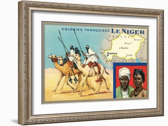 Map of Niger-null-Framed Art Print