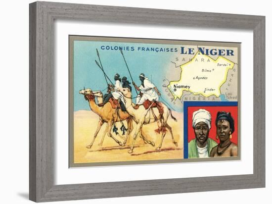 Map of Niger-null-Framed Art Print