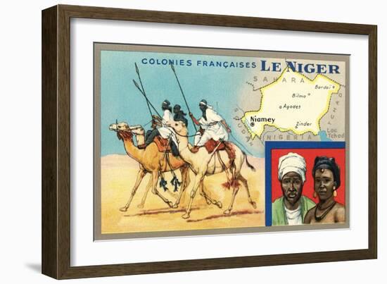 Map of Niger-null-Framed Art Print