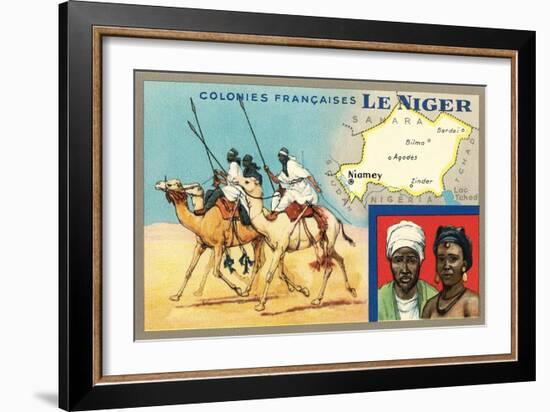 Map of Niger-null-Framed Art Print