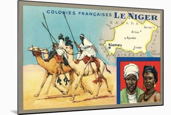 Map of Niger-null-Mounted Art Print