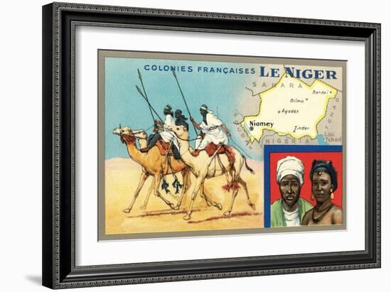 Map of Niger-null-Framed Art Print