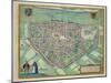 Map of Nijmegen, from 'Civitates Orbis Terrarum' by Georg Braun-Joris Hoefnagel-Mounted Giclee Print