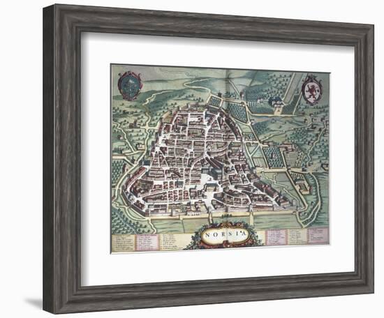 Map of Norcia, from Theatrum Civitatum Et Admirandorum Italiae-Joan Blaeu-Framed Giclee Print