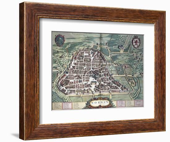 Map of Norcia, from Theatrum Civitatum Et Admirandorum Italiae-Joan Blaeu-Framed Giclee Print