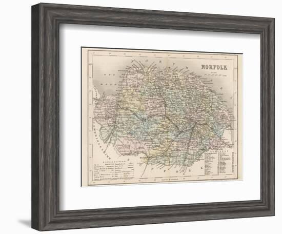 Map of Norfolk-James Archer-Framed Photographic Print